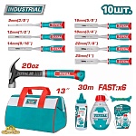 Набор инструментов для деревообработки TOTAL TOS230906 (10 предметов)